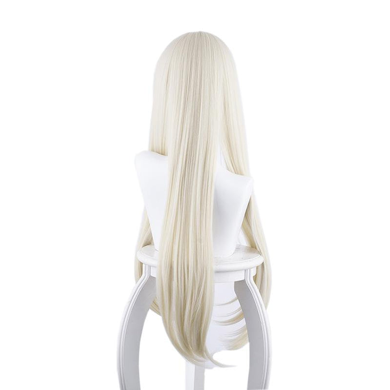 Anime Kakegurui Yomoduki Runa Long Straight Cream White Cosplay Wigs