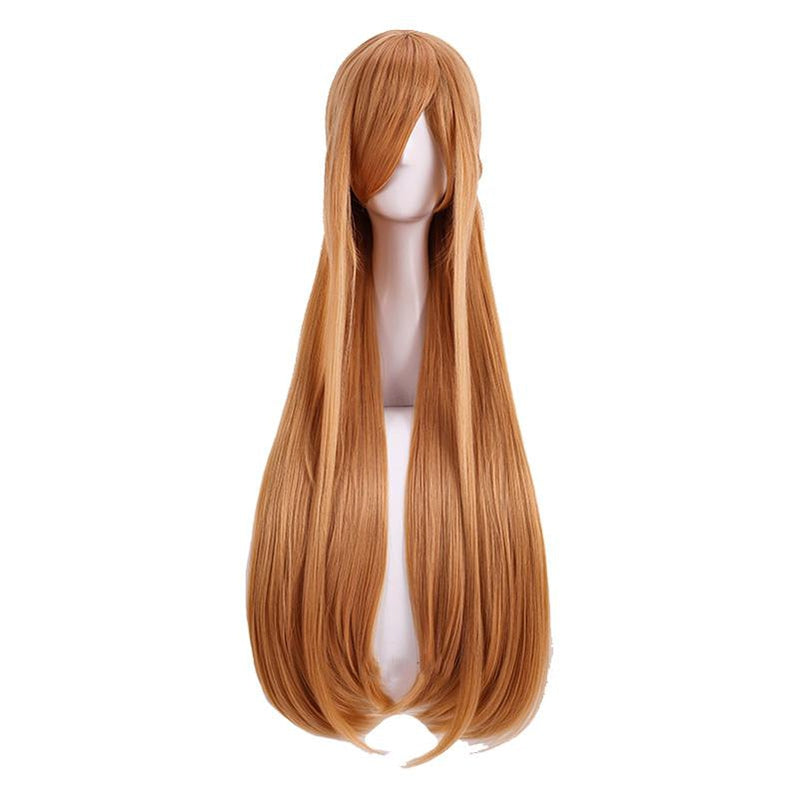 Anime Sword Art Online Yuuki Asuna Long Brown Cosplay Wigs