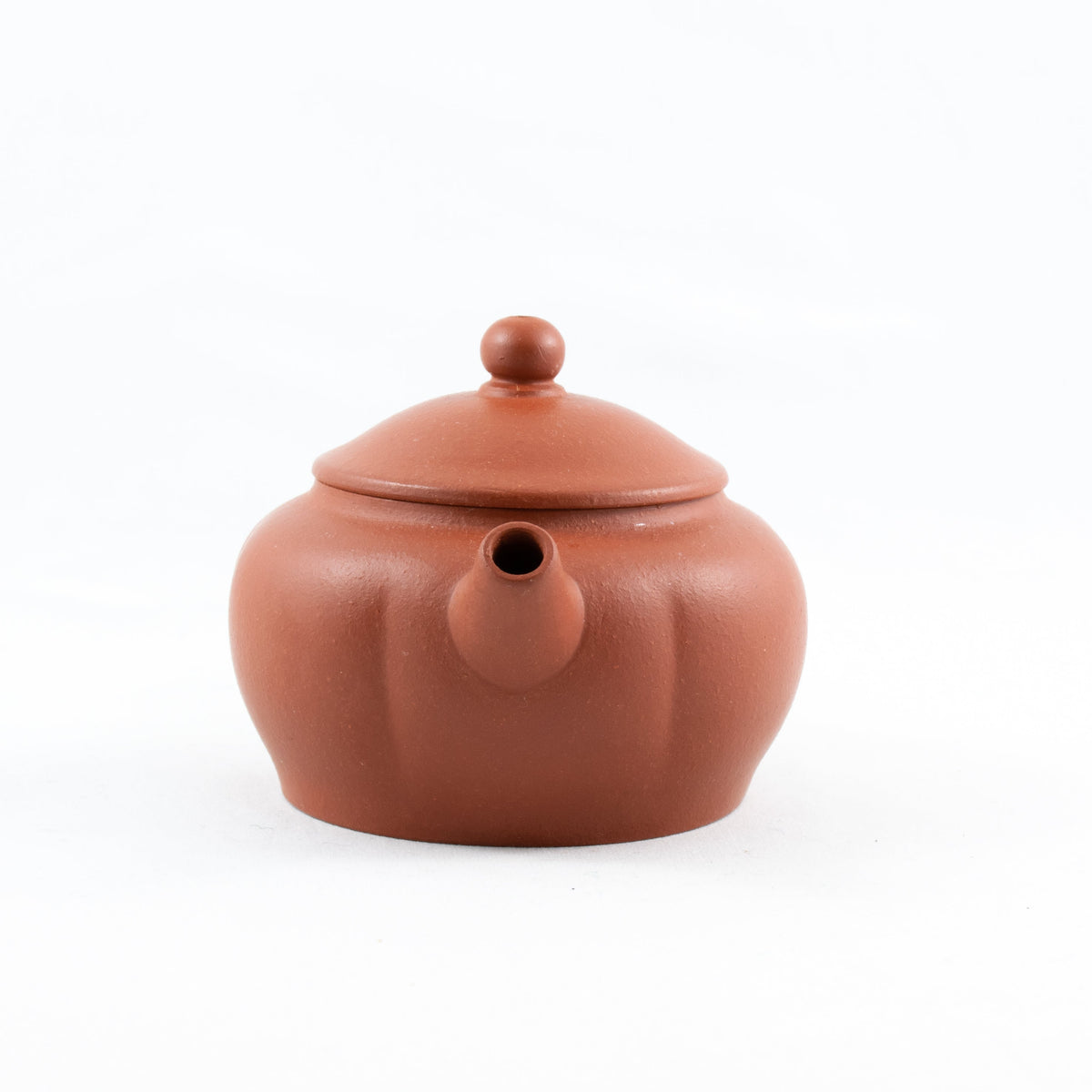 Yixing 1980's Zhuni flower petal Shape Chinese Teapot