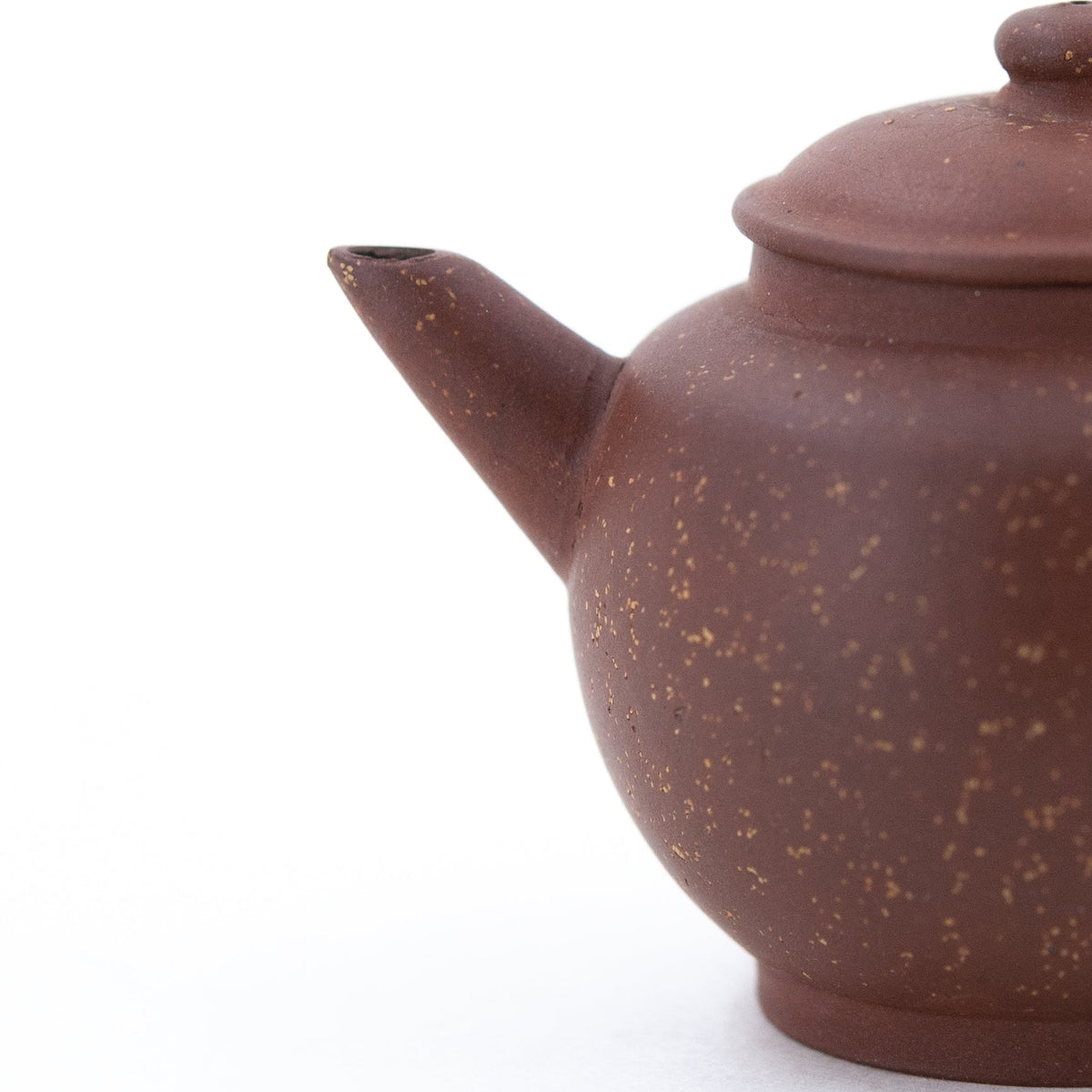 Antique Yixing Zini Bright Stars In The Sky JuLun Zhu 巨輪珠 Shape Chinese Teapot (Kintsugi Repaired)